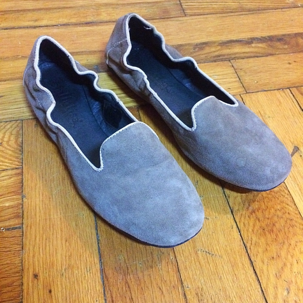 Italian suede leather loafers grey 36